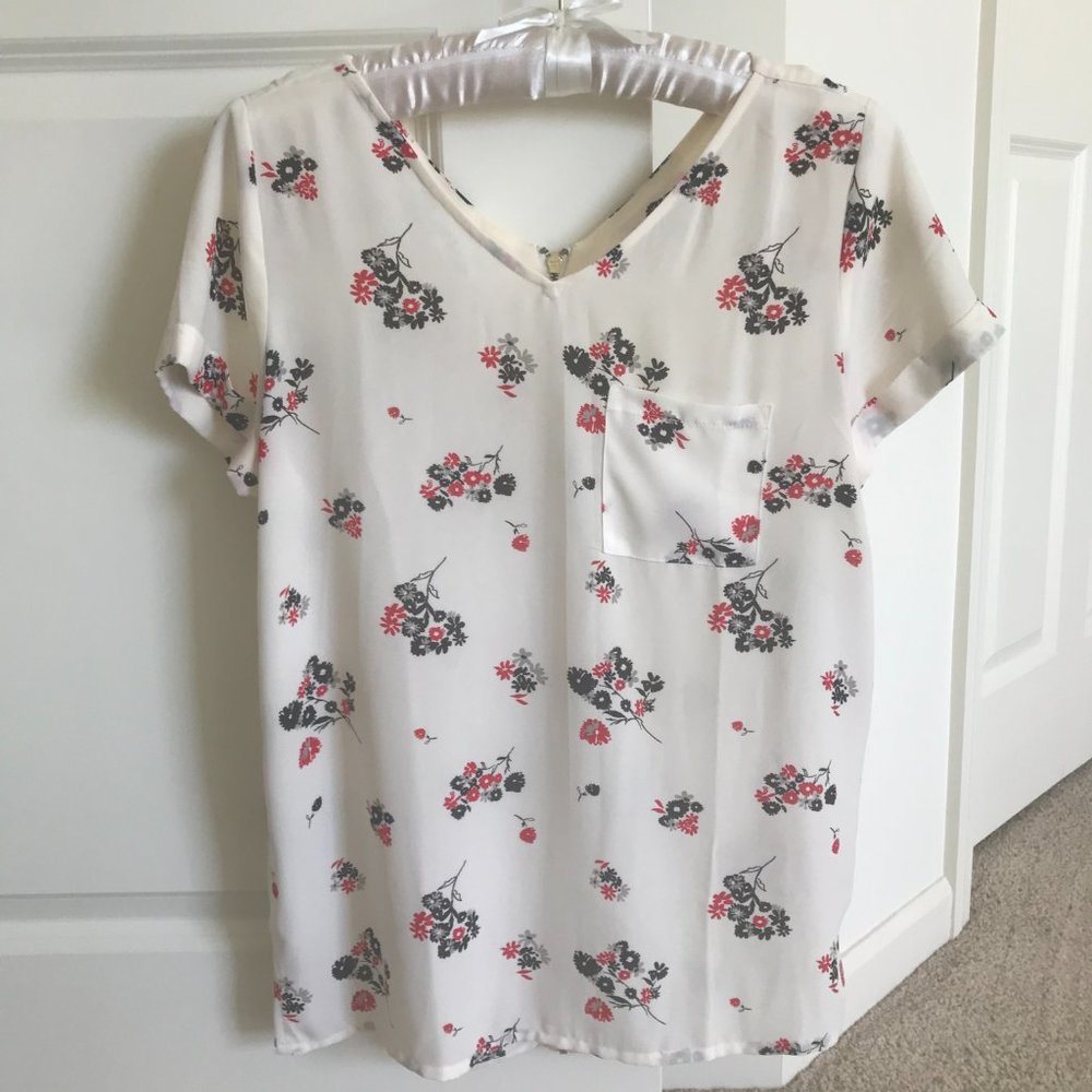 Maurices | Floral Short Sleeve Dressy Blouse